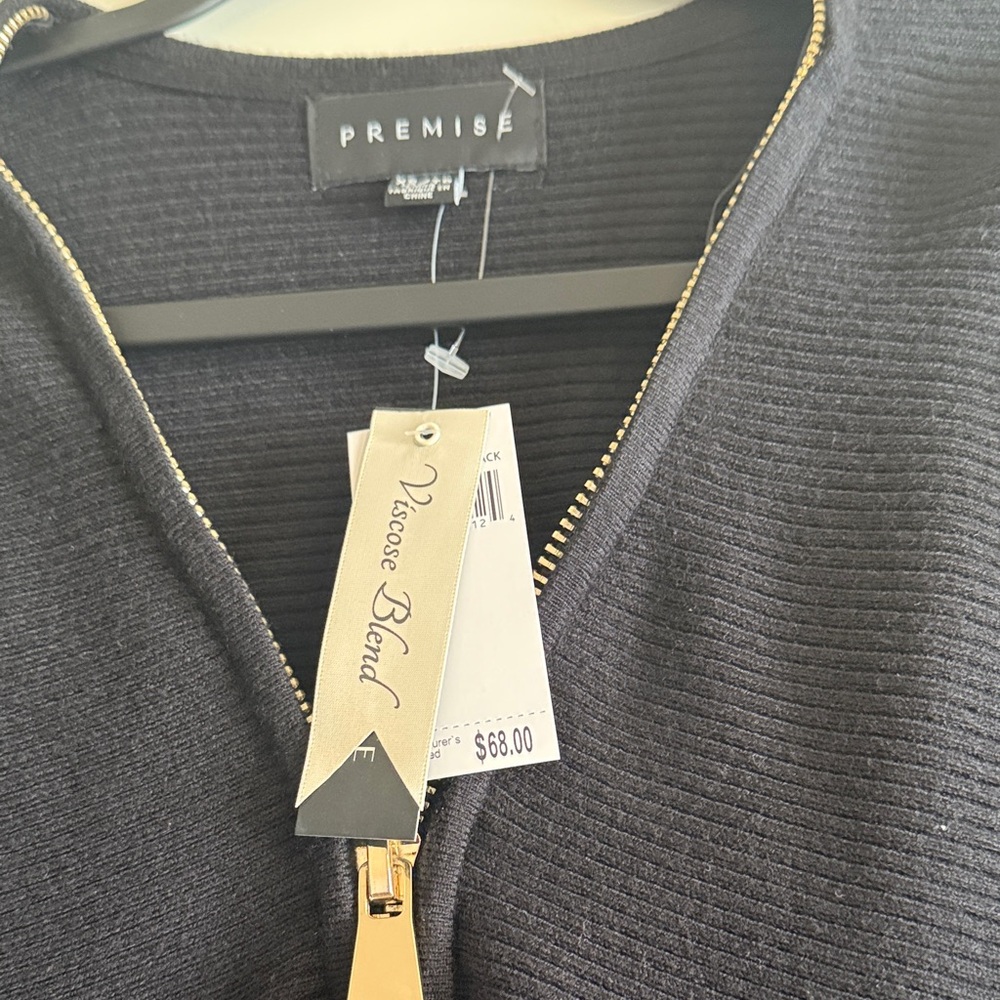 Premise Black V-Neck Women's Sweater - Picture 2 of 5